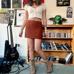 Corduroy mini skirt